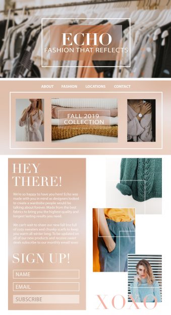 Emilee-Wright-UI-Design-Echo-Landing-Page-Fashion